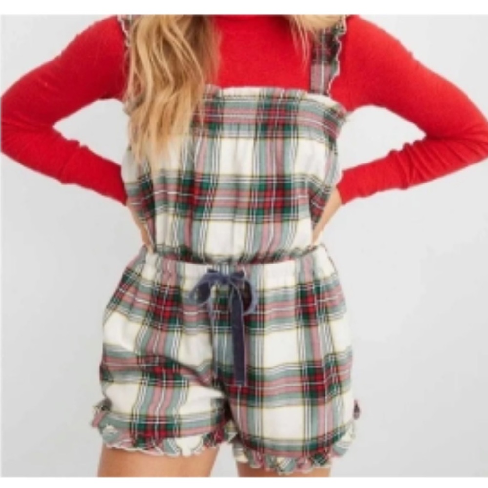 Aerie flannel sleep romper (NWT)